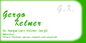 gergo kelner business card